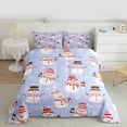 thumbnail image 2 of Castle Fairy Kawaii Christmas Snowman Full Size Comforter Sets 3-Piece for Teens,Winter Snowflakes Bedding Comforter Set,Happy Winter Lightweight Bedding Sets,Ultra Soft Home Decor,Reversible, 2 of 8