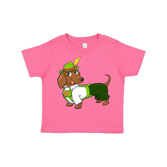 Inktastic Cute Brown Dachshund in Traditional German Wear Boys or Girls Toddler T-Shirt