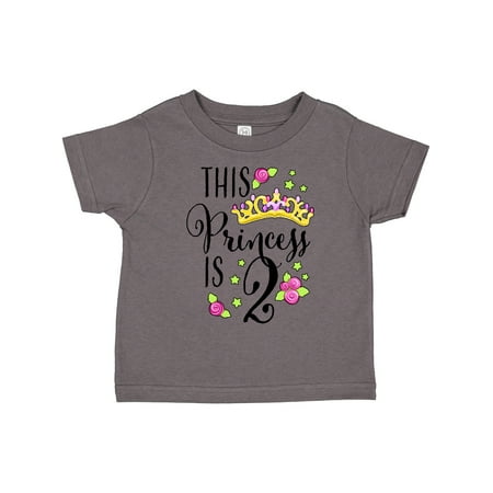 

Inktastic This Princess is Two- Second Birthday Gift Toddler Toddler Girl T-Shirt