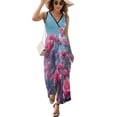 thumbnail image 1 of Vestido Largo Sin Mangas Para Mujer, Rose Traje Informal Para Cumpleaños, Verano, 1 of 5
