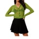 thumbnail image 1 of Camisa transparente de mujer con botones, blusa de malla de manga larga con botones (verde / S) Nituyy camisa-GLKJ5384-FF73297C1, 1 of 5