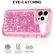 thumbnail image 2 of Funda para iPhone 14 Pro Max, carcasa con purpurina flotante, líquido brillante, arena movediza, para mujeres y niñas, carcasa protectora a prueba de golpes, carcasa rígida de PC, parachoques de TPU, 2 of 7
