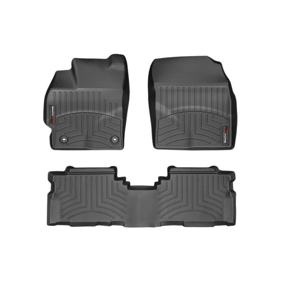 WeatherTech Custom Fit FloorLiners compatible with 2012-2017 Toyota Prius V - 1st & 2nd Row, Black