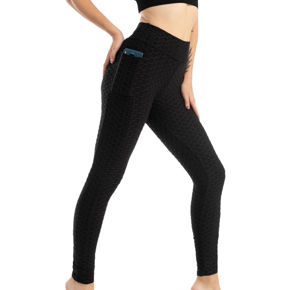 Women Anti-Cellulite Yoga Pants High Waist Gym Leggings Tummy Control Running G 