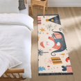 thumbnail image 3 of Yayeee Runner Rug for Bedroom 2'x6' Machine Washable Hallway Non Slip Mat, Beige Christmas Santa, 3 of 8
