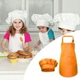 thumbnail image 6 of Kid Apron and Hat Front Pocket Children' Crafting Baking Orange M, 6 of 8