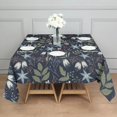 thumbnail image 3 of Pioneer Flower Floral Print Pattern Square Tablecloth, Waterproof Wipeable Spillproof Washable Table Cover for Home Kitchen Party and Daily Decor 60"x60", 3 of 6
