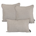 thumbnail image 1 of Set de 3 Cojines (1 Rectangular y 2 Cuadrados Grandes) Rivo Beige, 1 of 7