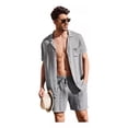 thumbnail image 1 of Conjunto Casual Suelto De Camisa De Lino De Algodón P/hombre, 1 of 6