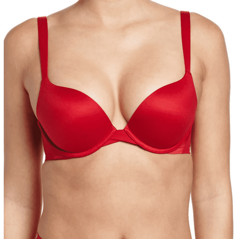 SPANX Pillow Cup Signature Push-Up Plunge Bra - Red Pop - 34B 