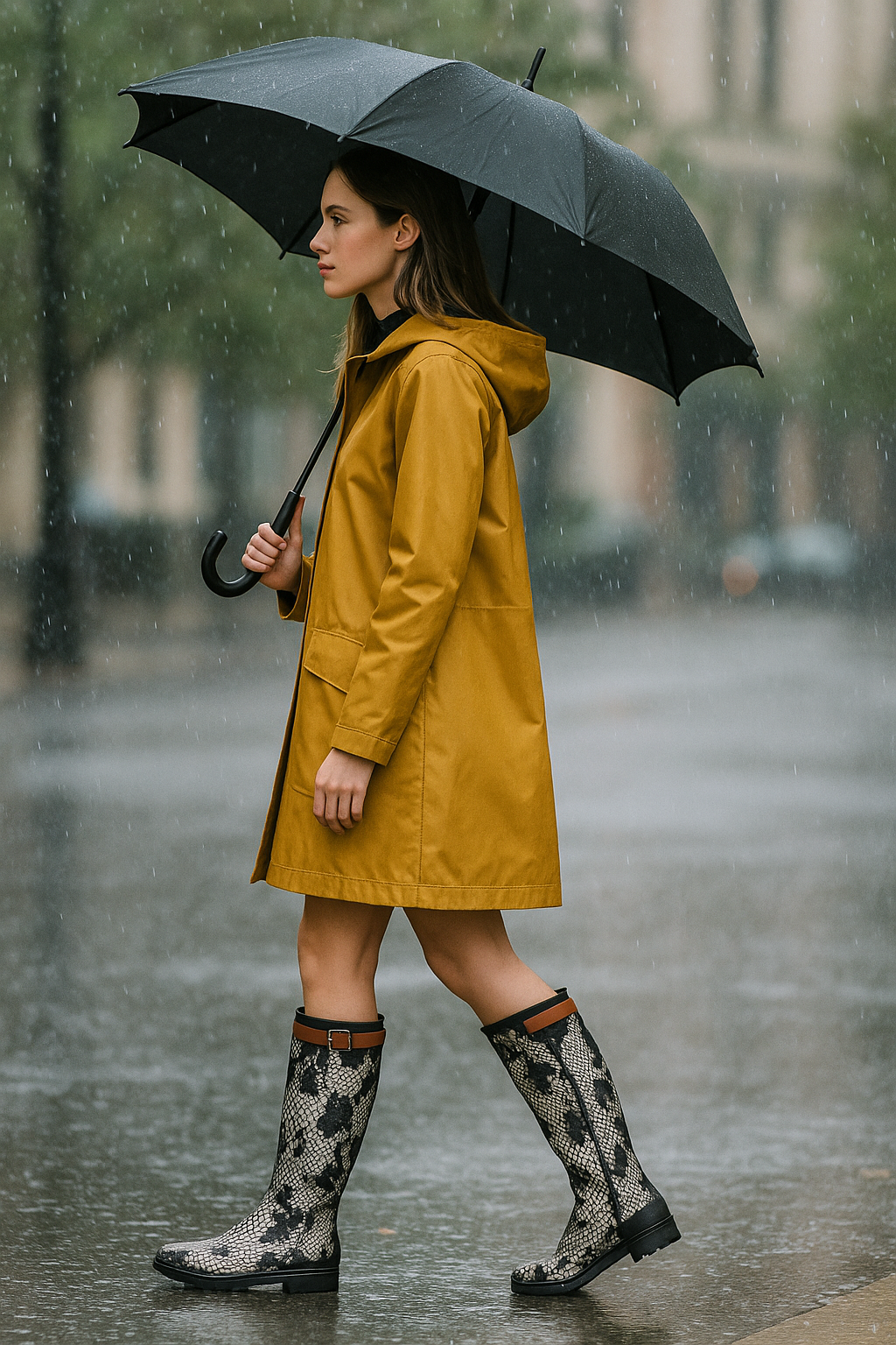 Cozy Women's Rubber Rain Boots – Waterproof Garden & Outdoor Mid-Calf Boots
