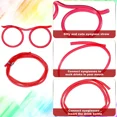 thumbnail image 4 of Zyler - Silly Straw Glasses Bendy Novelty Flexible Drinking Bar Kid Party Game Toy Party, 4 of 6