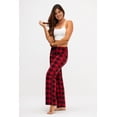 thumbnail image 4 of DEVOPS Women's Buffalo Plaid Plush Fleece Pajama Pants Sleepwear (Medium, Red/Royal Black), 4 of 6