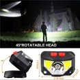 thumbnail image 5 of Paquete de 2 faros delanteros LED potentes de 50000 lúmenes con sensor, linterna frontal recargable por USB, linterna frontal impermeable para acampar y hacer senderismo, 5 of 5