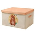 thumbnail image 2 of Bacs de Rangement en Tissu avec Couvercles et Couvercle Rabattable Boîte de Rangement pour Jouets Vêtements et Livres, 2 of 2