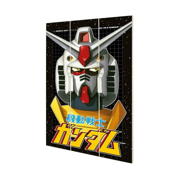 Gundam Space Quadrants Wood Print