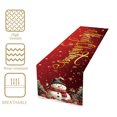 thumbnail image 2 of Nappe Foulard Rouge Bonhomme de Neige Décoration de table Fournitures polyester Résistant à l'Usure Vente au Détail, 2 of 6