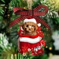 thumbnail image 2 of Poodle Christmas Ornament – Holiday Dog Memorial Gift & Wooden Xmas Tree Hanging Décor, 2 of 3