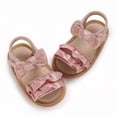 thumbnail image 6 of Otqutp Summer Sandals for Kids Baby Toddler Girls PU Leather Soft Open Toe Summer Sandals Flower Princess Flat Shoes for Summer Flat Sole Shoes, 6 of 6