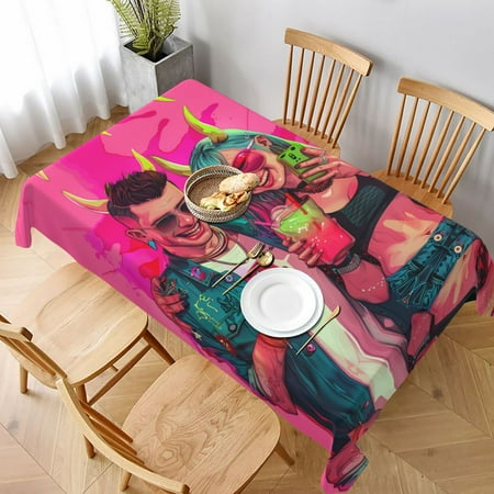 

Table Cloth Rectangle Table Hip Hop People No.114 Tablecloth 60 x 90 Inch Wrinkle Resistant Decorative Fabric Table Cover for Dining Party Indoor Outdoor