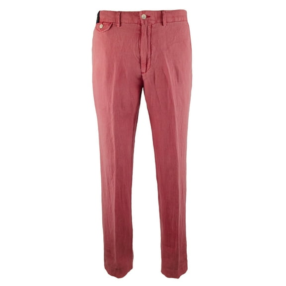 Men's Straight Fit Flat Front Linen Pants DP 35Wx30L
