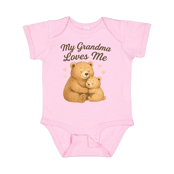 Inktastic My Grandma Loves Me Bear Hug Boys or Girls Baby Bodysuit