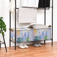thumbnail image 3 of Yayeee Foldable Storage Basket for Shelves with Handles Waterproof Cloth Bins, Seaside Boat, 3 of 7