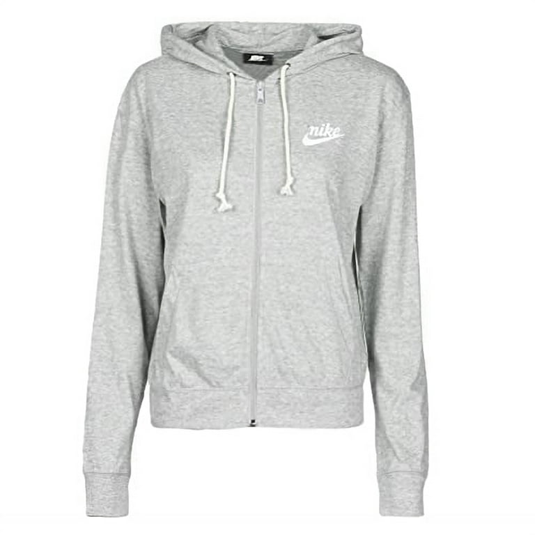 Nike Womens Sportswear Gym Vintage Full Zip Hoodie Grey 1X Walmart