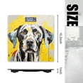 thumbnail image 2 of High Precision Body Weight Scale Smart Bathroom Scales with Large LCD Display(400lbs),Decorative for Bedroom-Abstract Painting Of Black And White Great Dane Dog With Yellow Eyes, 2 of 4