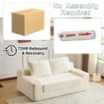 thumbnail image 6 of Hforesty Convertible Folding Sofa Bed for Living Room,Sleeper boneless cloud Couch with pullout bed and Pillows Foldable Floor Chair ,loveseat Lounge Sofa for bedroom,corduroy(WHITE), 6 of 7
