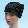thumbnail image 1 of Milisten 1Ud Gorro Negro Para Natación Con Plisado Y Protección Para Cabello, 1 of 7