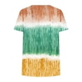 thumbnail image 2 of ameIAEA Square Neck Tops for Women Short Sleeve Summer Tunic Tops Color Block Ruffle Blouse, 2 of 4