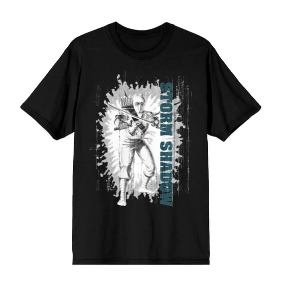 G.I. Joe Storm Shadow Men's Black Crew Neck Short Sleeve T-shirt-Medium