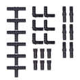 thumbnail image 1 of Barbed Connector, Irrigation Tee 24Pcs/Set Drip Irrigation Sprinkler System  For Flower Pot For Garden, 1 of 1