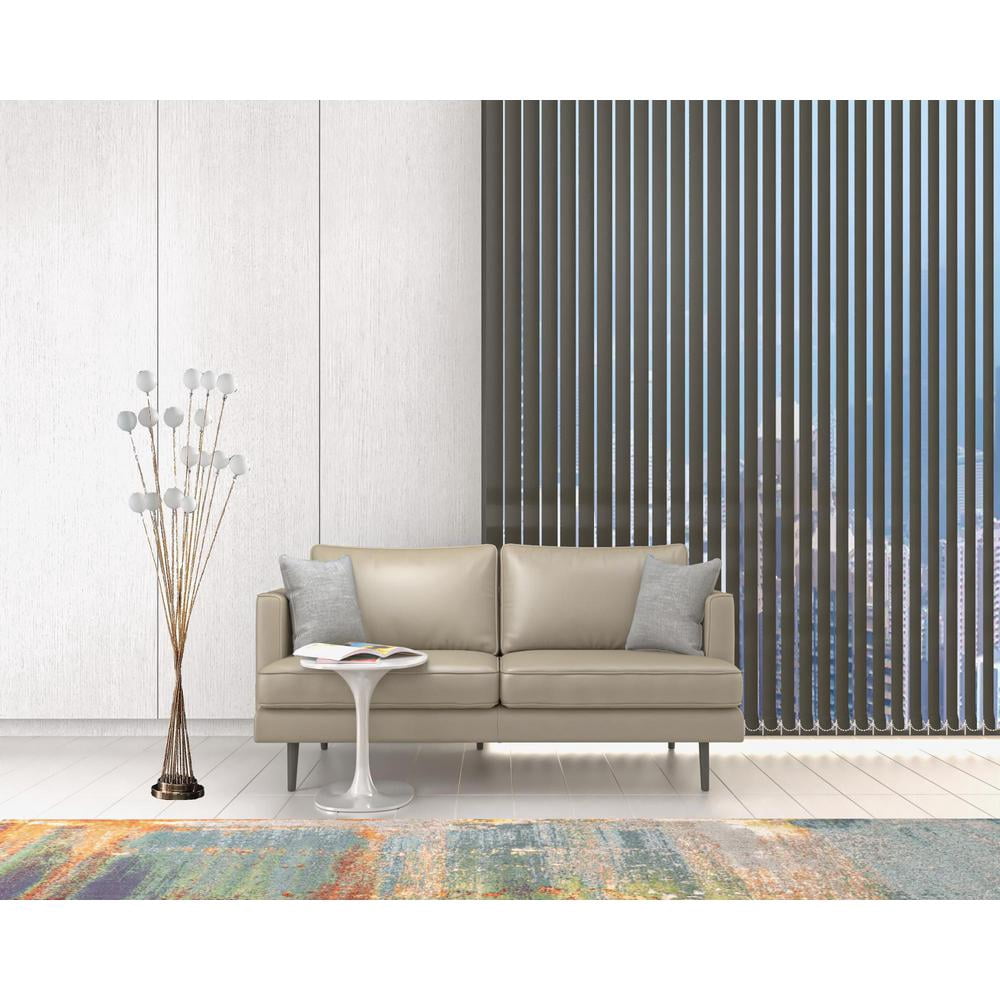 62" Golden Chrome Contemporary Multi Light LED Floor Lamp
