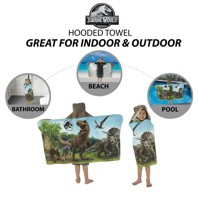 Jurassic world hooded sales towel