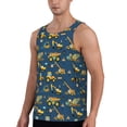 thumbnail image 2 of Balery Modern Excavator Pattern Men's Workout Tank Top Gym Muscle Tee Fitness Bodybuilding Sleeveless T Shirt Quick Dry Fit Muscle Tank Top Slim-Fit Tank-Large, 2 of 7