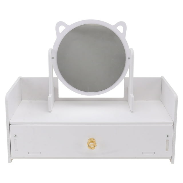 Miangastore 1pc Desktop Girl Makeup Mirror Storage Drawer Structure Girl Cosmetics Mirror