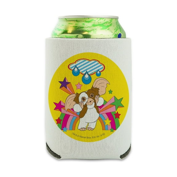 Gremlins Gizmo Rainbow Can Cooler - Drink Sleeve Hugger Collapsible Insulator - Beverage Insulated Holder