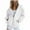White, variant on Womens Casual Solid Long Sleeve Zipper Hooded Coat Pocket Sweatshirt Tops Features: round Neck Sweatshirt Hoodies with No Hood for Women Womens over Shirt Sweater Ladies Athletic Women Tops Pale