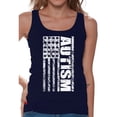 thumbnail image 1 of Awkward Styles Autism Flag Tank Top for Women American Flag Autism Awareness Tank Top Autism Tanks for Women USA Flag Autism Gifts Autistic Spectrum Awareness Women's Tank Tops Support Autism Tanks, 1 of 4