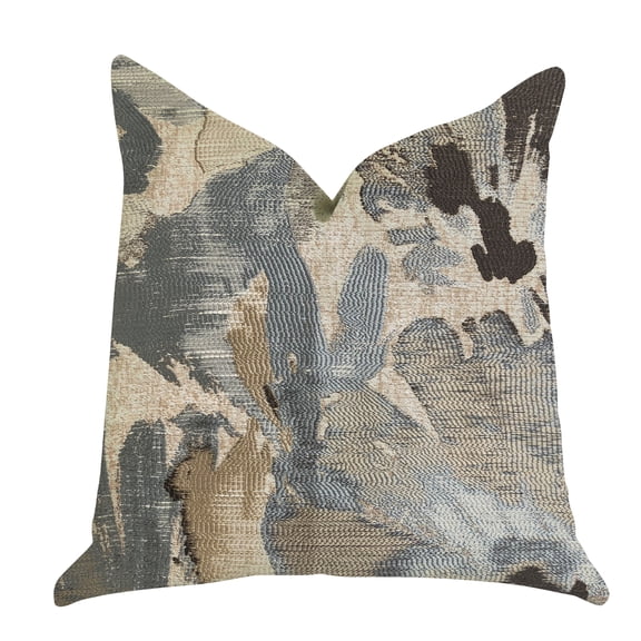 Plutus Brands Icy Blue Wildflower Luxury Throw Pillow
