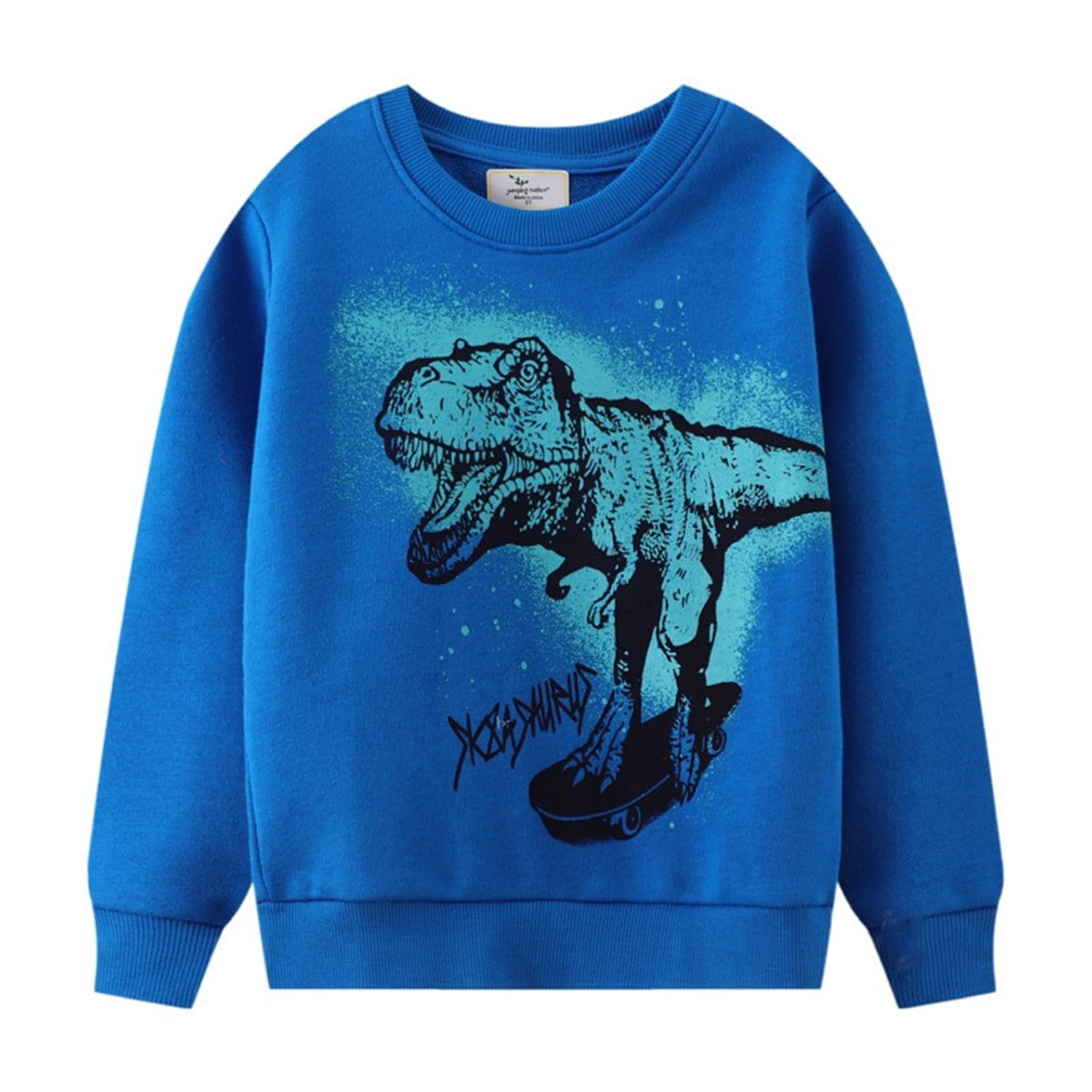 Sweat-shirt Enfant Garçon Manches Longues - Motif éléphant Animaux, Coton Doux, Taille 2 à 7 Ans, Pour Quotidien Et école - 9