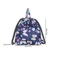 thumbnail image 3 of Basketball Yoga Bag Drawstring Folding Backpack Nylon for Travel (Small Flowers), 3 of 6