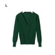 thumbnail image 5 of Minnieouse Suéter liso con cuello en V para mujer, abrigo moderno, cárdigans de punto para guardarropa, fácil de limpiar Prendas para la parte del cuerpo verde negruzco l, 5 of 6