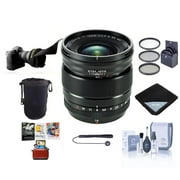 Angle View: Fujifilm XF 16-55mm F2.8 R LM WR Lens - Bundle with 77mm Filter Kit, Flex Lens shade, Lens Wrap, Cleaning Kit, Lens Case, Capleash II, Mac Software Pa