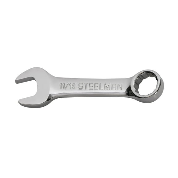 STEELMAN 11/16-Inch Stubby Size 12-Point SAE Combination Wrench, 82583