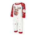 thumbnail image 2 of Christmas Pajamas for Family Cute Deer Print Long Sleeve Raglan Tops + Trousers Set Winter Sleepwear, 2 of 9