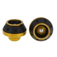thumbnail image 1 of Unique Bargains Motorcycle Front Fork Frame Slider Falling Protection Wheel Crash Protector Scooter Moped Aluminum Alloy Gold Tone 2 Pcs, 1 of 6