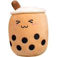 thumbnail image 1 of Peluche relleno de burbujas de té de felpa de dibujos animados taza de té de la leche almohada grande suave Kawaii niños ojos cerrados 50CM Rojo Verde, 1 of 6